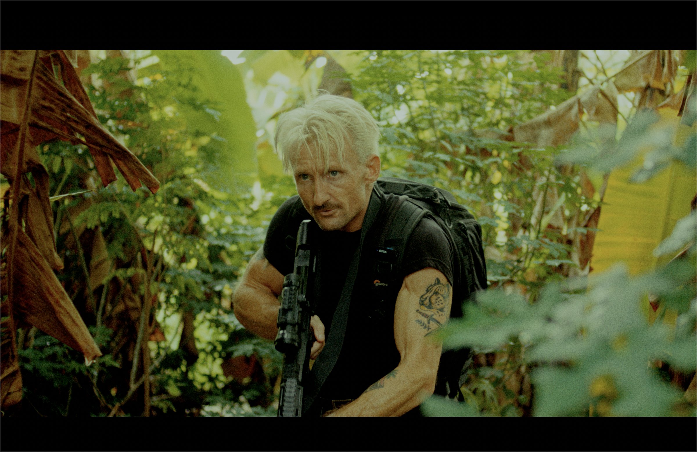Paul Henri on film location — actor in action role