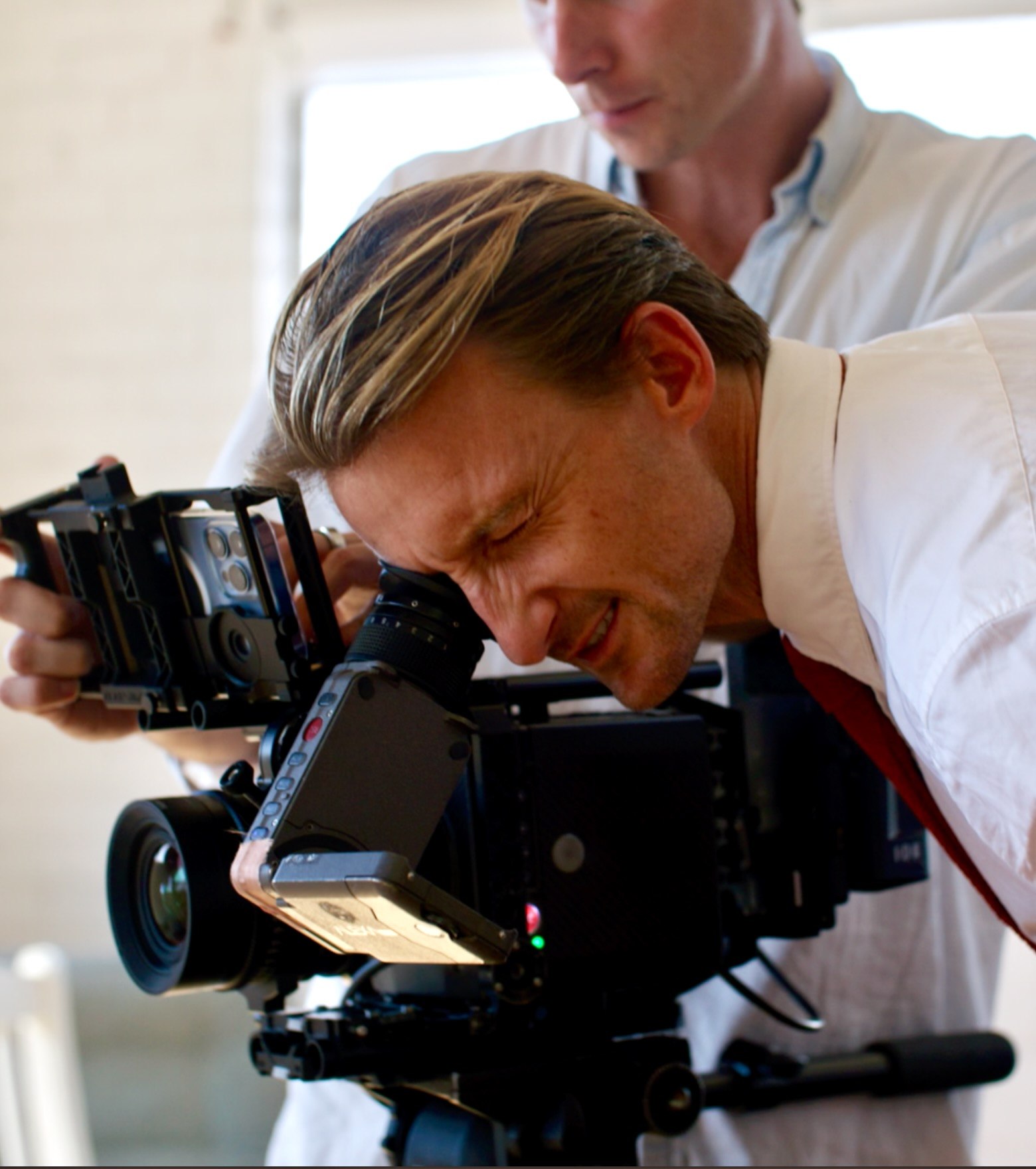 Paul Henri directing on set for the Adobe Camera to Cloud campaign