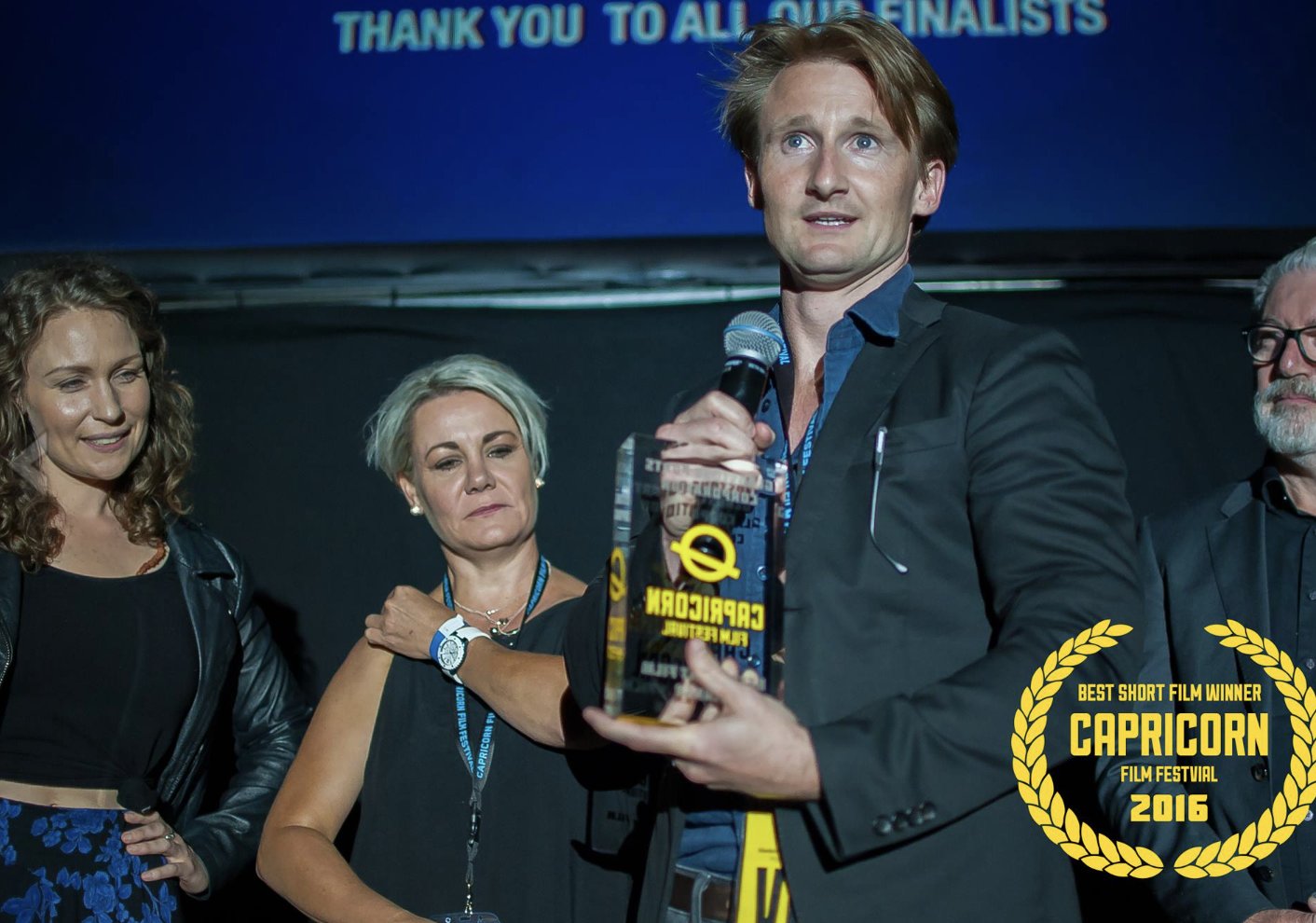 Paul Henri winning Best Short Film — Capricorn Film Festival 2016